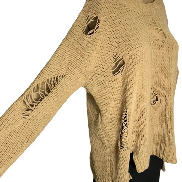 Dreamers  oversized PTP 24” chunky knit sweater shredded,distressed ,grunge,boho - Picture 1 of 17